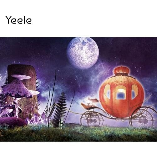 Yeele Halloween Photocall Pumpkin Carriage Backdrop Photophone Baby Birthday Party Background Photography For Photo Studio