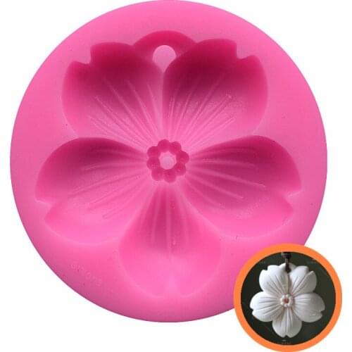 Five-leaf Flower Cake Fondant Mold Cake Decorating Tools Cake Border Silicone Embossed Molds Chocolate Baking Moulds SQ17199