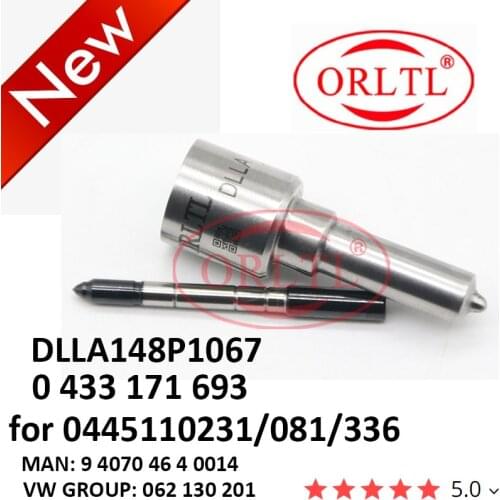 ORLTL Diesel Engine Injector Nozzle DLLA148P1067 0 433 171 693 0433171693 for 0445110231 0445110081 044110336 MAN VW GROUP