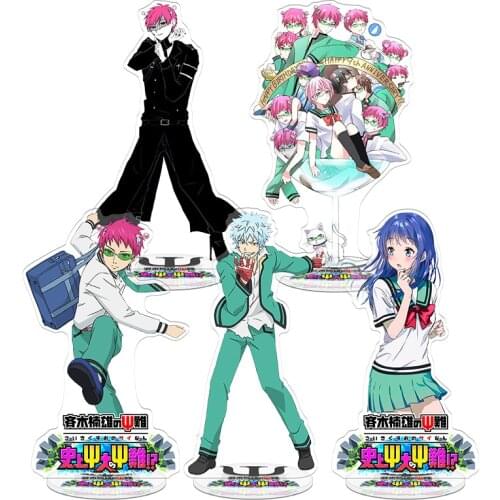 Hot Anime The Disastrous Life of Saiki K. Kusuo Nendou Riki Acrylic Stand Figure Model Plate Display Desk Decorate Cosplay Gifts