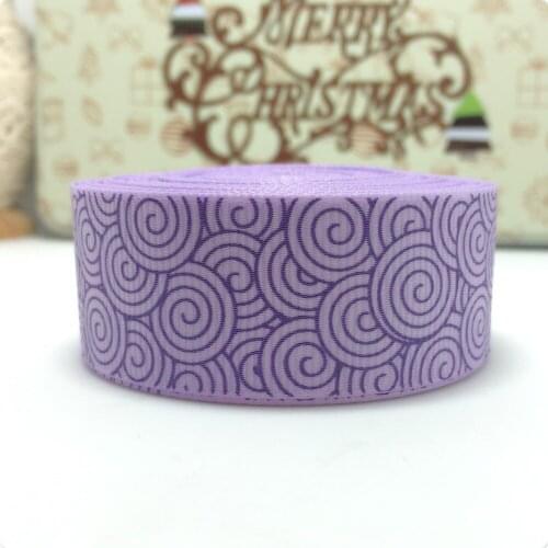HOT!!!!! 1" 25MM 10yard/lots printed purple Grosgrain ribbon handmade DIY headwear ribbon and bow garment accessories