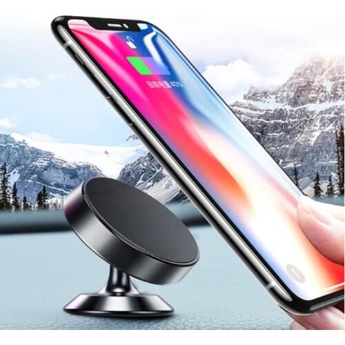 Car Phone Holder Stand For Car GPS Stand Air Vent Magnet Mount 360 Degree Rotation Aluminum Alloy Universal Car Mobile Magnetic