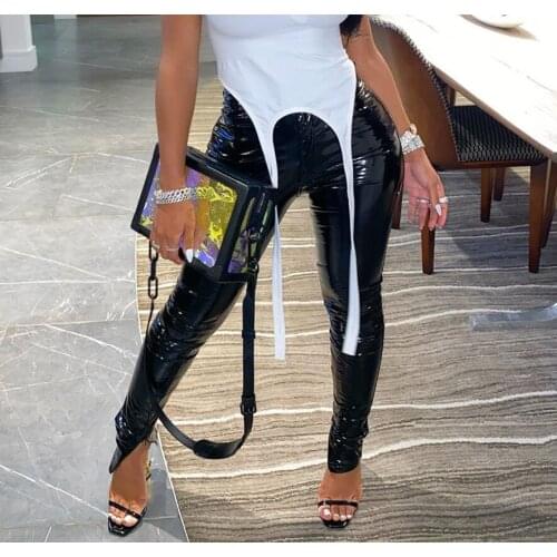 Fashion Leather pants Long Pants joggers women femme streetwear women Autumn And Winter Clothes For Women