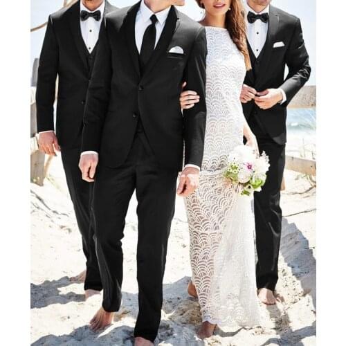 Fashion Mens Suit Classic Suit Jacket Vest Pant 3 Piece Mens Party Prom Wedding Business Suit Custom Slim Fit Formal Tuxedos