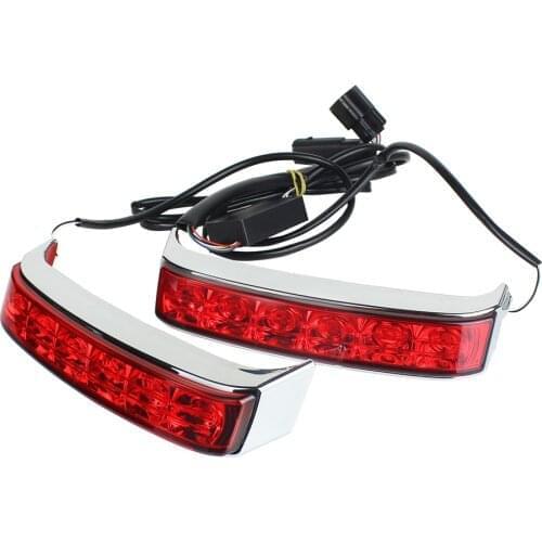 Motorcycle Saddlebag Red Smoke Lens Tail Turn Light For 2014-2017 Street Glide Road Gilde Ultra Classic Electra Glide Taillights