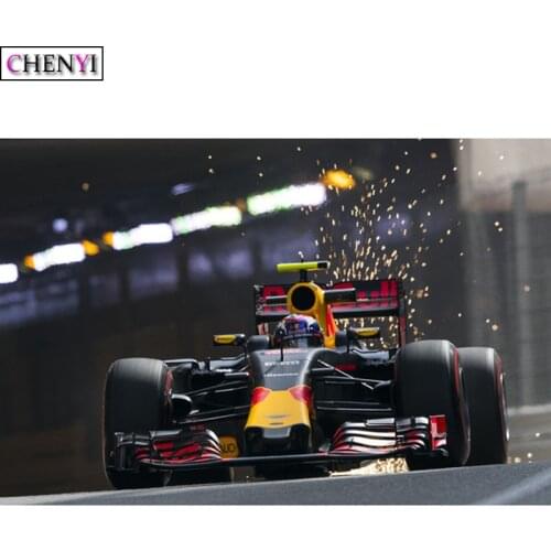 CHENYI 5D DIY Diamond Painting Full Square Round Drill Racing F1 Racer Diamond Embroidery Cross Stitch Kits Home Decor Boy Gift