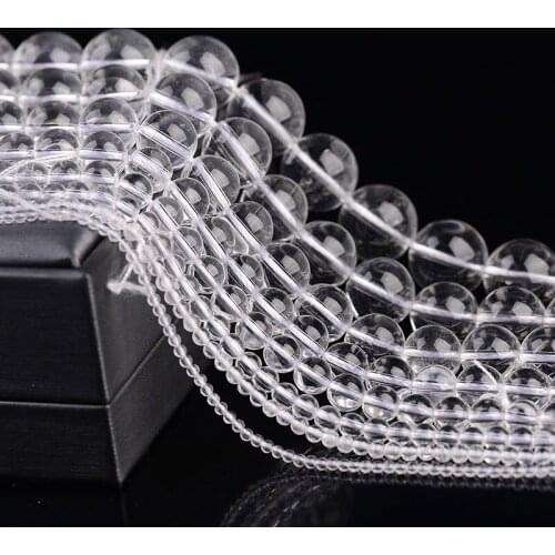 Natural White Crystal Stone 5A / 7A Grade Beads 2-20.5mm Womens Jewelry DIY Necklace Bracelet Jewelry Accessories Chain 38cm