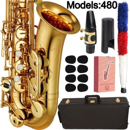 New Japan Saxophone Alto 480 Professional Alto Sax Custom Series High Saxophone Gold Lacquer With Mouthpiece Reeds Neck Case