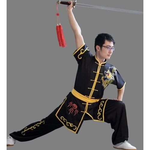 2020 Wushu Clothing Martial Arts Uniform Embroidery Kung Fu Outfit Wushu Performance Costumes Shaolin Tai Chi Uniform TA2060