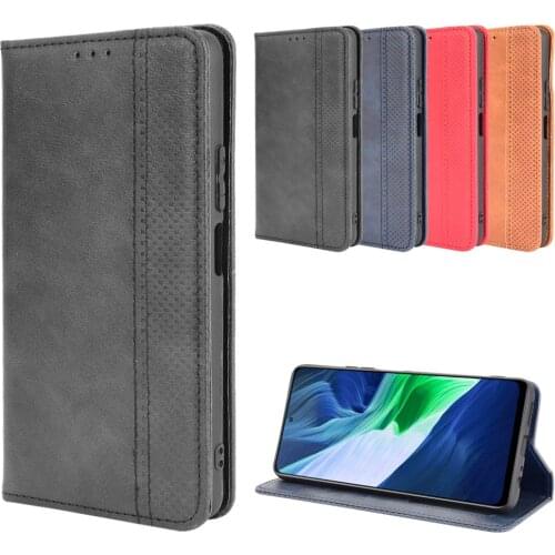 Luxury Retro Slim Leather Flip Cover For Infinix Note 10 Wallet Card Stand Magnetic Book Cover For Infinix Note10 X693 Cases