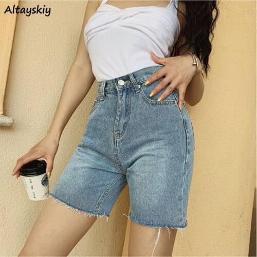 Shorts Women Skinny High Waist Slim Fashion Streetwear Summer Korean Style Tassel Sexy Holiday Simple Harajuku All-match Ladies