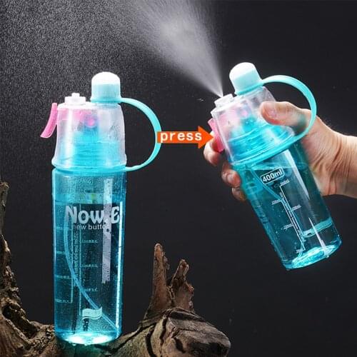 Sports Water Bottle Outdoor Portable Cup Spray Leakproof Plastic Bottle Tarvel Rope Water Cup Gym Straw Bicycle Drinking Tools
