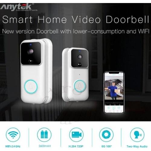 Anytek B60 HD 1080P WIFI Doorbell Smart video Door bell Visual Intercom IP Door Bell Cloud Storage Wireless Security Camera