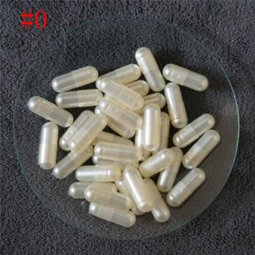 0# 1000pcs 0 Size High Quality Hard Gelatin Empty Capsules, Cosmetic Hollow Gelatin Capsules ,Joined or Separated Capsules