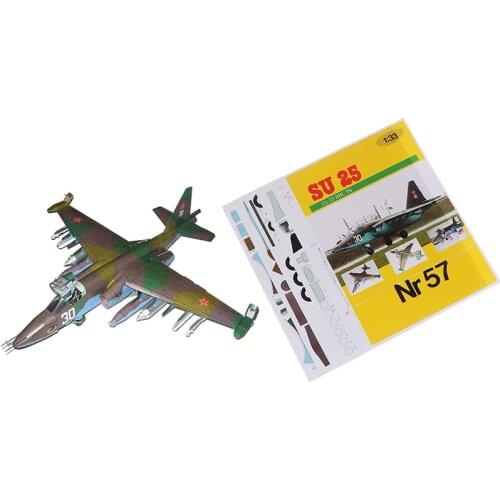 1PC 1:33 Su-25 Fighter Aircraft DIY 3D Paper Model Building Sets Construction Toys Educational Toys