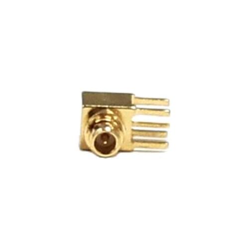 1PC MMCX plug male RF COAX Connector Right Angle type 90-Degree PCB mount goldplated PCB terminal