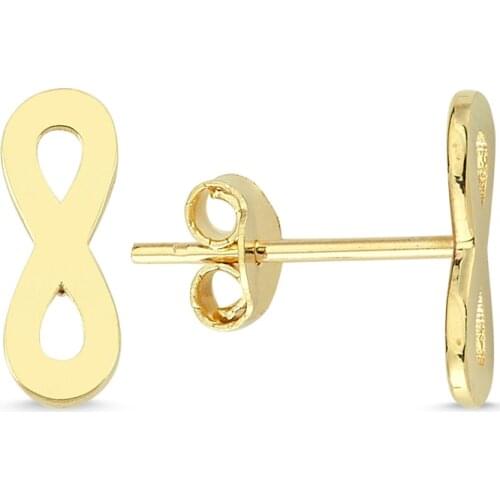 14k (585) Gold Mini Infinity Earrings
