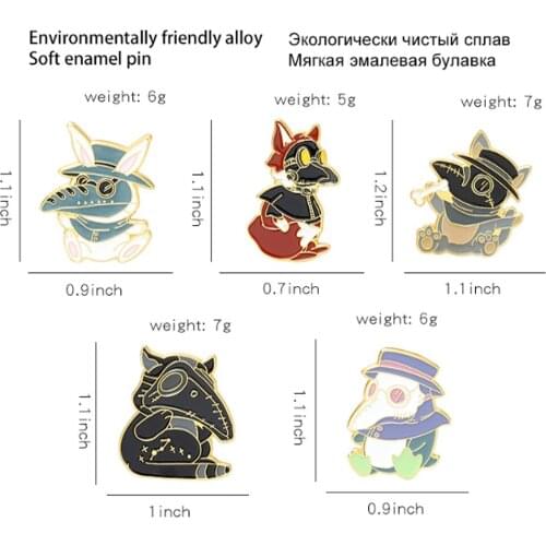 20/Lot Bird Brooch Badge Pin For Lapel Figure Toys