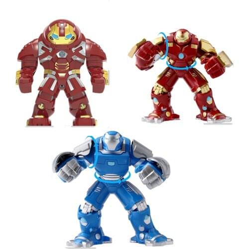 3pcs/set New Anime Super Steel Mech Big Minifigure Can Load Small Minifigure Children Educational Assembling Building Block Toy
