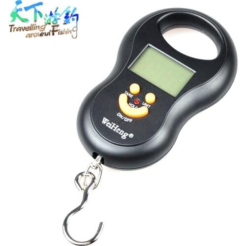 50kg/10g Mini Digital Scale for Fishing Luggage Travel Weighting Steelyard Hanging Electronic Hook Scale Fishing Tool Tackle