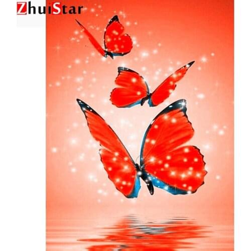 DIY Diamond Painting Butterfly Full Square Drill Decoration Home 5D Mosaic Diamond Embroidery Animals XY1