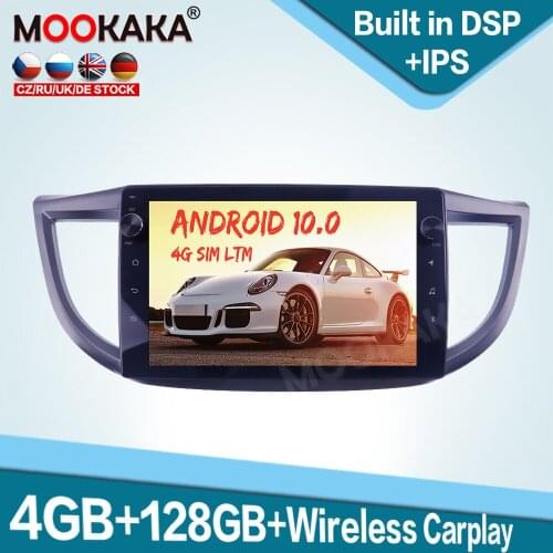 128GB Carplay Android 10.0 Car Multimedia Player for Honda CRV 2011-2015 Auto Radio GPS Navigation Audio Stereo Head Unit