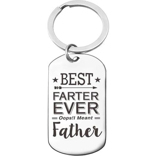 Father Love Quotes Stainless Steel Key Chain Ring,Funny Fathers Day Gift,Best Dad Birthday Christmas Gifts DIY Custom Wholesale