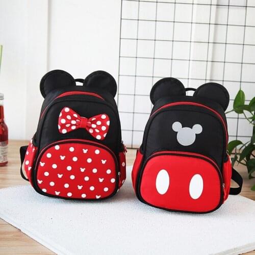 Disney Childrens Bag Cartoon mickey Cute Mickey 2-5 Years Old School Bags New Boys and Girls Travel Backpack