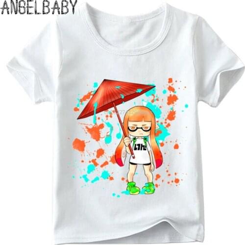 Children Cartoon Splatoon Inkling Funny T shirt Summer Baby Boys/Girls Short Sleeve Tops Kids Casual T-shirt,ooo5190