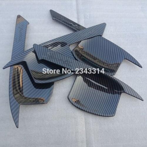 For Hyundai Tucson 2015-2018 2019 2020 Carbon Fiber Style Door Handle Bowl Cover Cup Cavity Trim Insert Catch Molding