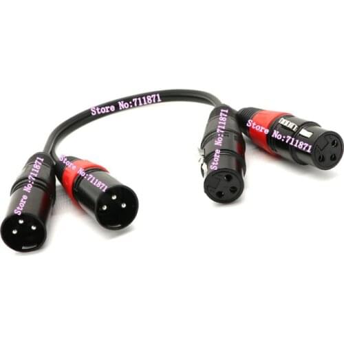 Double Male to Female Cannon XLR Audio Line Cable 2 two Female to Male XLR Cannon Audio Cable Line Cannon XLR Male Female wire