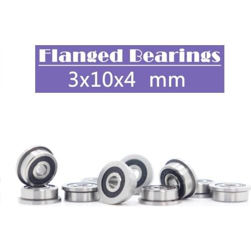 10Pcs F623 RS Bearing For VORON 0 3*10*4 mm ABEC-7 Voron 3D Flanged Bearing F623-RS Ball Bearings F623RS 3D Print Bearings