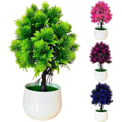 Simulation Artificial Plant Pot Waterproof DIY Flower Craft Plastic Small Tree Fake Potted Plant for Home Ornaments