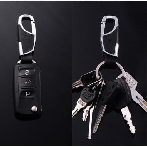 Exquisite metal leather keychain key for renault megane 2 3 duster/logan/captur/2016 laguna 2 clio fluence kadjar