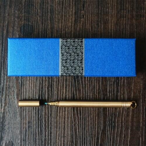 Outdoor EDC Pocket Tool Copper Pen Vintage Nostalgic Brass Pen Metal Signature Pen Pure Copper Gel Pen