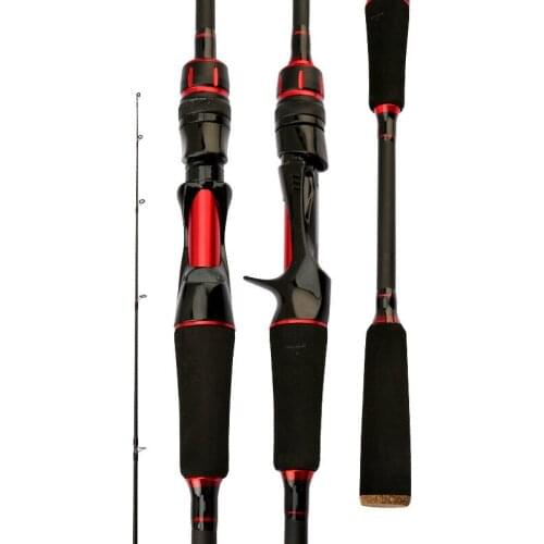 1.8m 2.1m 2.4m Casting Spinning Rod M/ML Power Super Hard Telescopic Pole Boat /Raft Stick Anchor Fishing Canne Black Fish Pesca