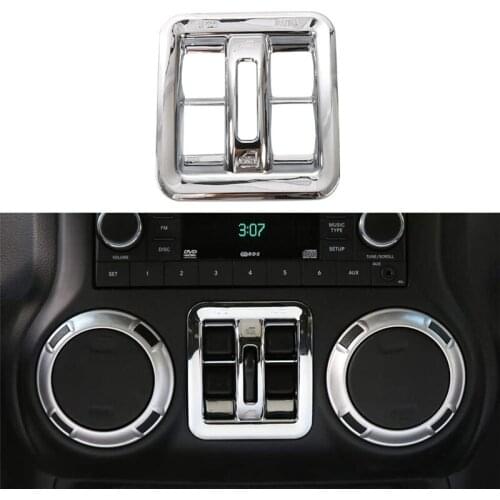 Car Window Switch Button Frame Cover Trim for Jeep Wrangler JK JKU 2011 2012 2013 2014 2015 2016 2017
