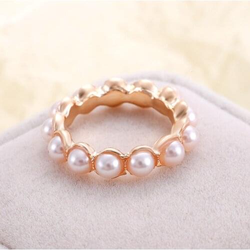 Fashion Big Geometric Pearl Paved Rings for Women 2021 New Costume Jewelry Personality Statement Couple Ring Adjustable Bijoux