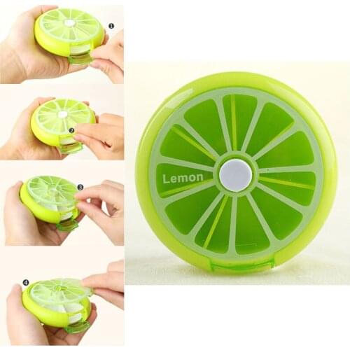 Fruit Box Travel Pill Portable Storage Cases Vitamin Organizer Medicine Pill Holder For Kids Cute Candy Storage Box