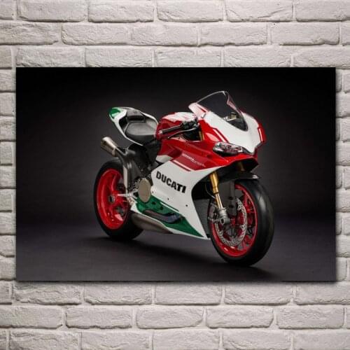 Cool motorcycle 1299 panigale r race bike final edition living room home wall art decor wood frame fabric posters KH489