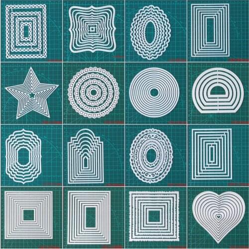 Layer Frame Metal Cutting Dies Craft Card Making Border Background Die Mold Stencil for DIY Scrapbook Embossing Card Decor die