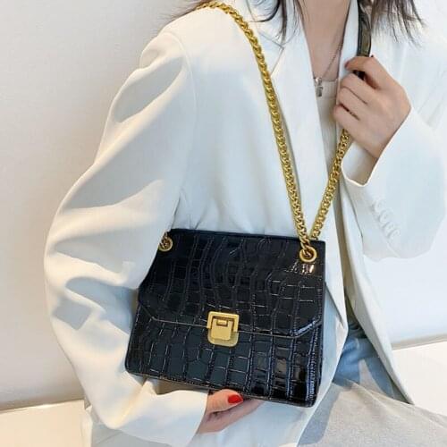 Fashion Stone Pattern PU Leather Crossbody Bags For Women 2020 New Luxury Handbags Designer Chains Shoulder Bags Messenger Bag