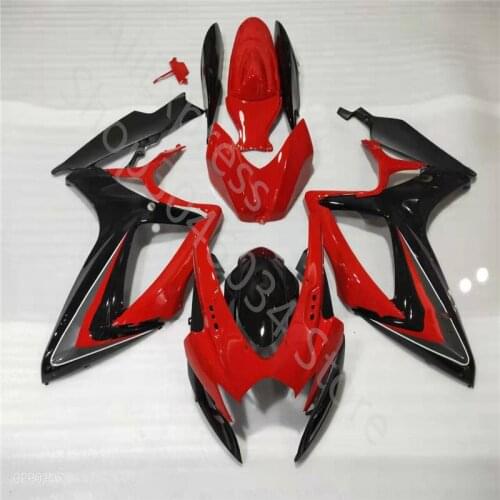 Custom For SUZUKI GSXR600 k6 06 07 GSXR750 06-07 GSX R600 K6 R750 GSXR 600 750 2006 -2007 red black Fairing