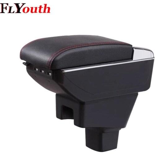 For SUZUKI SX4 2006-2018 Car Armrest Box USB Charging Heighten Double Layer Central Store Content Cup Holder Ashtray