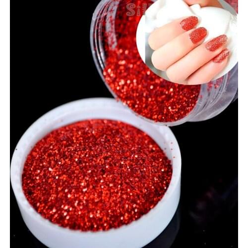 Hot models acrylic nails decorative sequins glittering armor UV minimum airflow Bright red N44