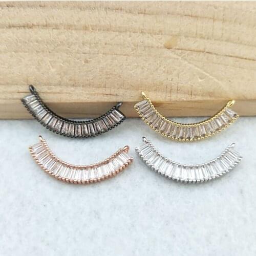 10 Pieces CZ zircon Micro Pave Connector,Double Bails Beads Charm,for DIY Bracelets necklace Jewelry Finding CT371