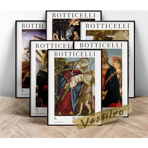 Sandro Botticelli Famous Classic Poster Retro Canvas Painting Exhibition Museum Print Art Wall Picture Modern Home Room Decor