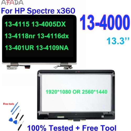 13.3" LCD Touch Screen For HP Spectre x360 13-4000 series 13-4xxxx 13-4115 1920*1080 OR 2560*1440 Panel Replacement