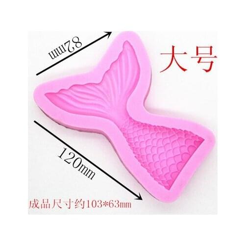 Mermaid Tail Silicone Mold Fondant Cake Molds Cupcake Kitchen Baking Tools Gum Paste Chocolate Clay Candy Moulds