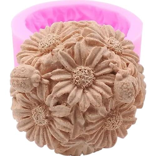 Monqui Calendula Flowers Silicone Soap Molds Candle Molds Art Craft Molds Resin Molds
